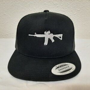 M4 Carbine Rifle Flat Bill Trucker Snapback